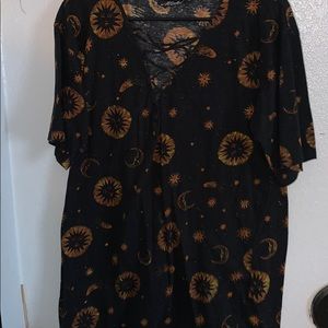 Sun and stars shirt dress.